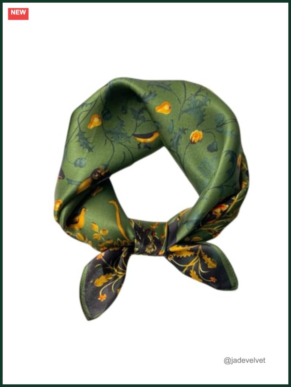 100% Pure Mulberry Silk Small Square Scarf 21x21 Lightweight Neckerchief